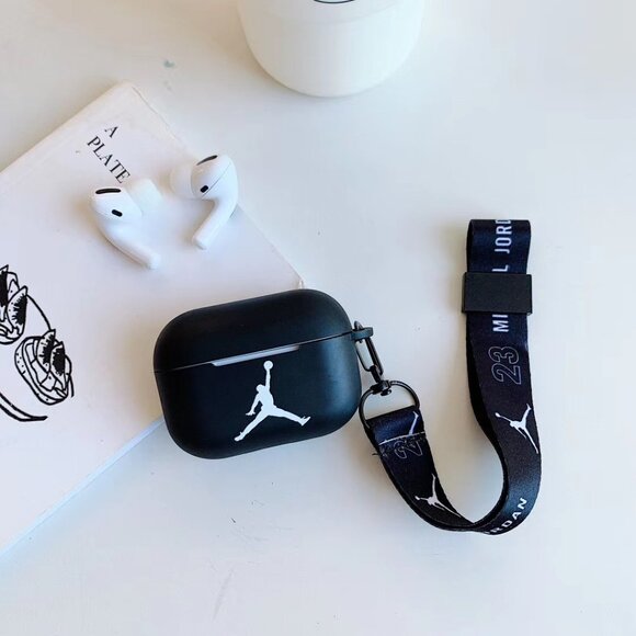 Airpods Pro Black Sports Style Case With Holder - Picture 1 of 1